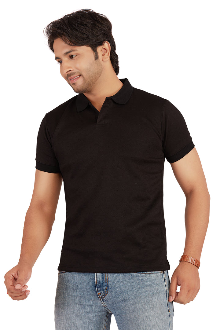 Textura Black HexKnit Polo